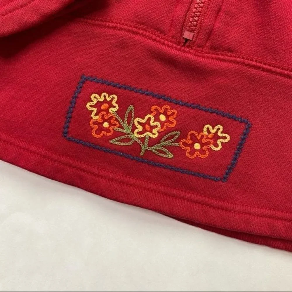 Gymboree Vintage Red Pullover Embroidered 2-3T